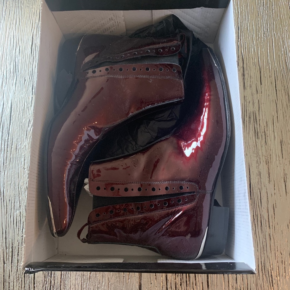 Jeffery West Chelsea Boot Wine Red Size 8